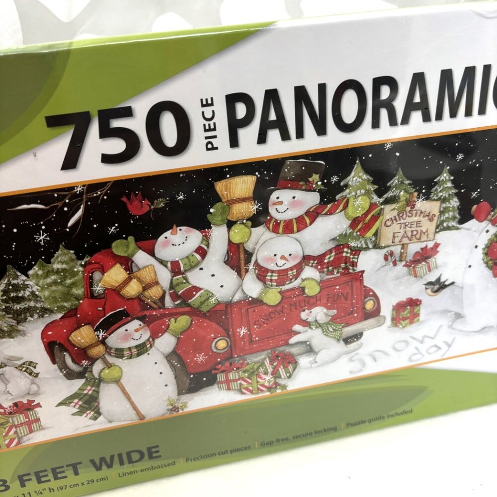 Lang Panoramic Jigsaw Puzzle Snow Day 750 PCs  NWT